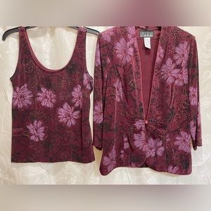 Alex Evening 2 pc Shell and Jacket Size Large